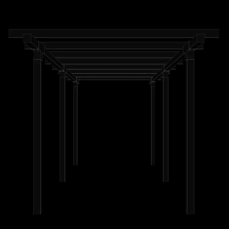 Plus Dobbelt pergola 2 moduler - 476x238x226 - 179094-15