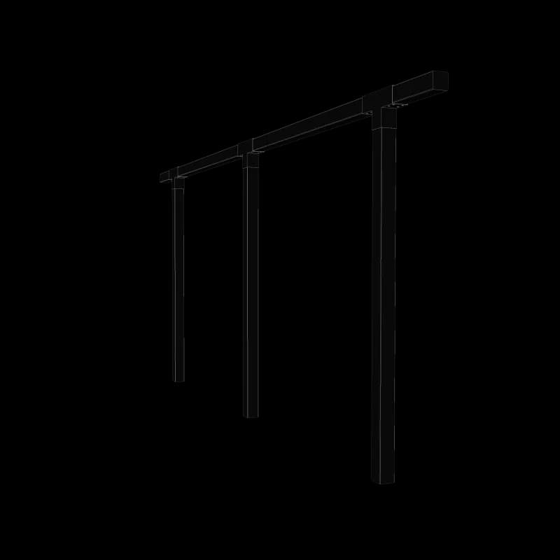 Plus Enkelt pergola 2 moduler - 476x9x218 - 179091-15