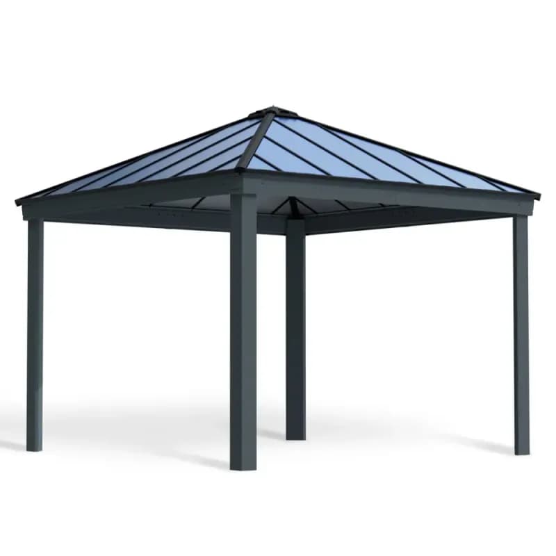 Palram - Canopia havepavillon Dallas 4,2 x 4,2 meter antracitgrå - 540-006