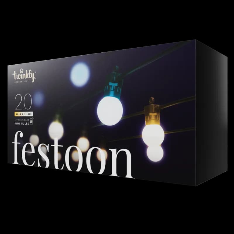 Twinkly Festoon Party Lights Lyskæde 20LED AWW G45 Bulbs