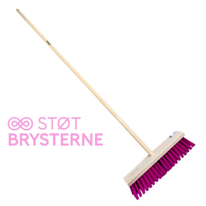 ROLIBA "Støt Brysterne"gadekost med skaft 380 x 76 mm
