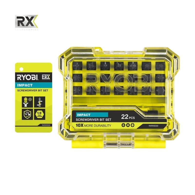 Ryobi RX Slagbitssæt - 22 dele - RARXSD22