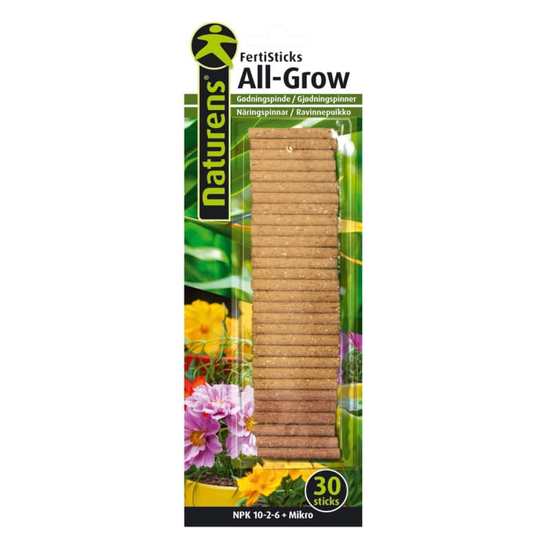Naturens All-grow 30st Gødningspinde, Npk 10-2-6