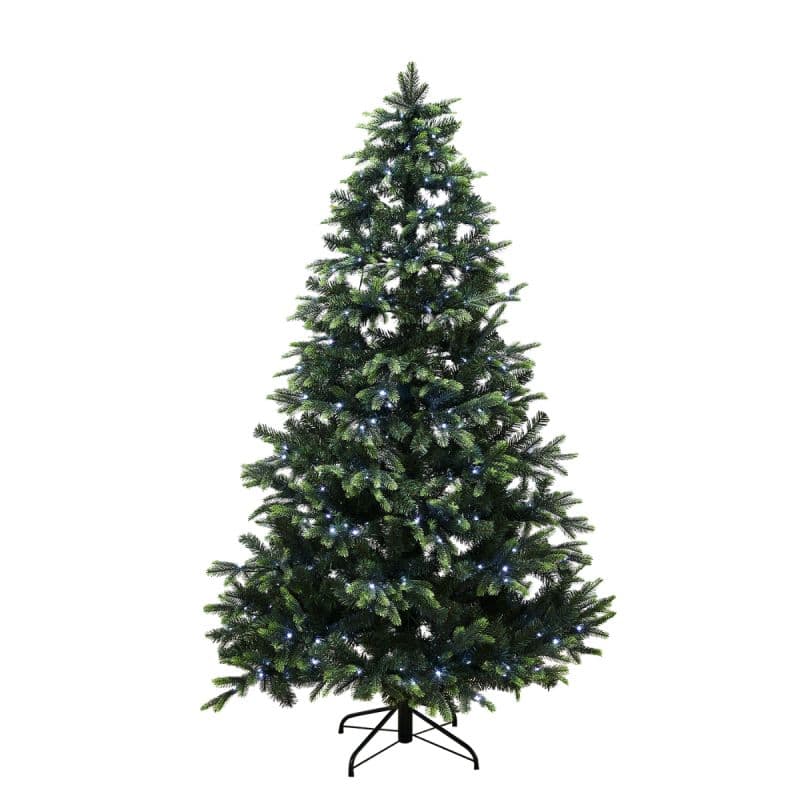 Juletræ kunstig PE/PVC Limited Edition, Klasse A+, 180X124 cm m/color og white LED NORDIC WINTER