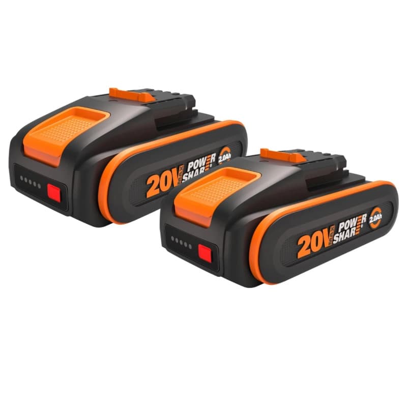 Worx PowerShare 20V 2,0 Ah Batteri - 2 stk. - WA3639.2
