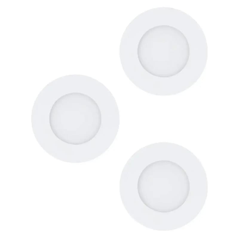 EGLO Fueva 1 Indbyg. Sæt Ø85 3x2,8w 3x350lm 3000k Ip44 Hvid - Indbygninglampe - 98633