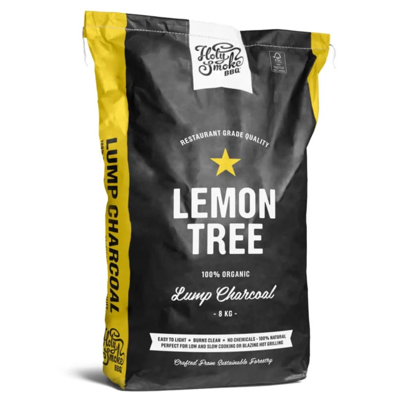 Holy Smoke BBQ Restaurant Grade Premium Trækul Citron - 8 kg