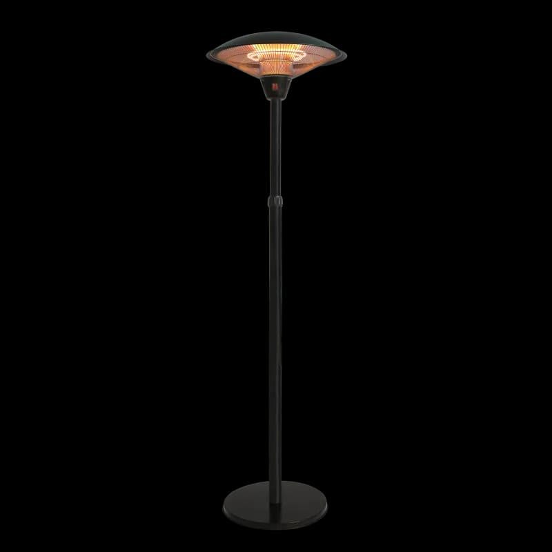 Terrassevarmer Gulvmodel 900/1200/2100 W Teleskop Ha Sort
