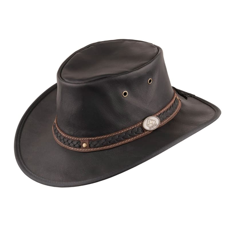 Kangaroo Sundowner cowboyhat - Sort kænguru læder - Scippis XL