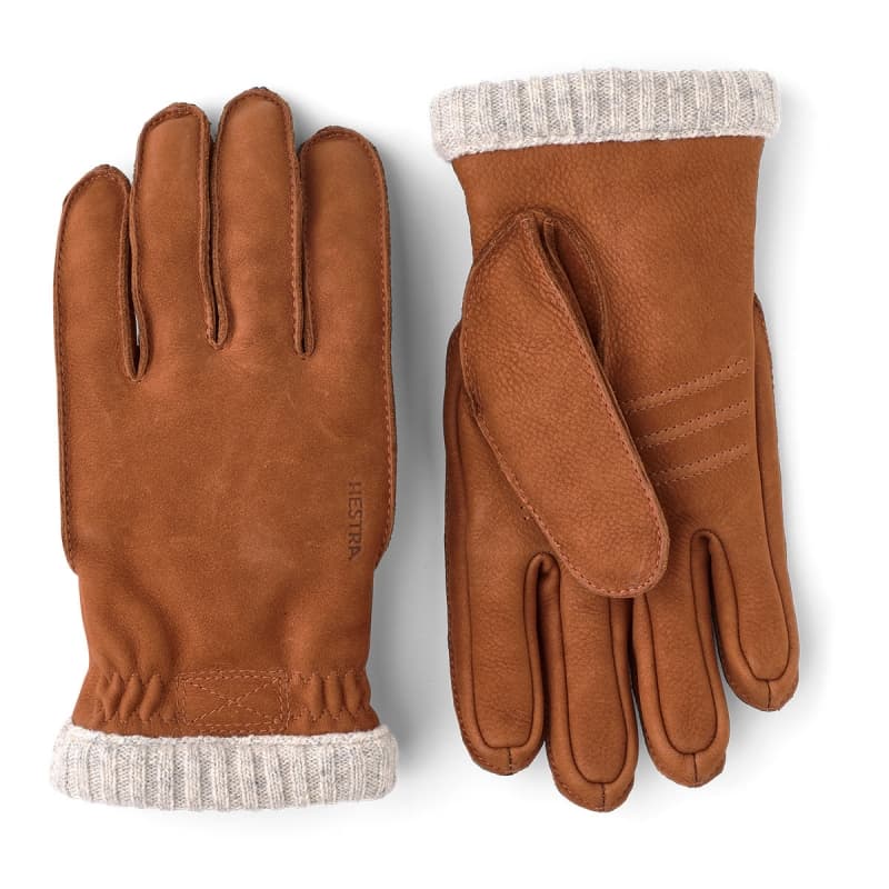 Joar Herre læderhandske - Cognac nubuck - Primaloft foer - Hestra 9