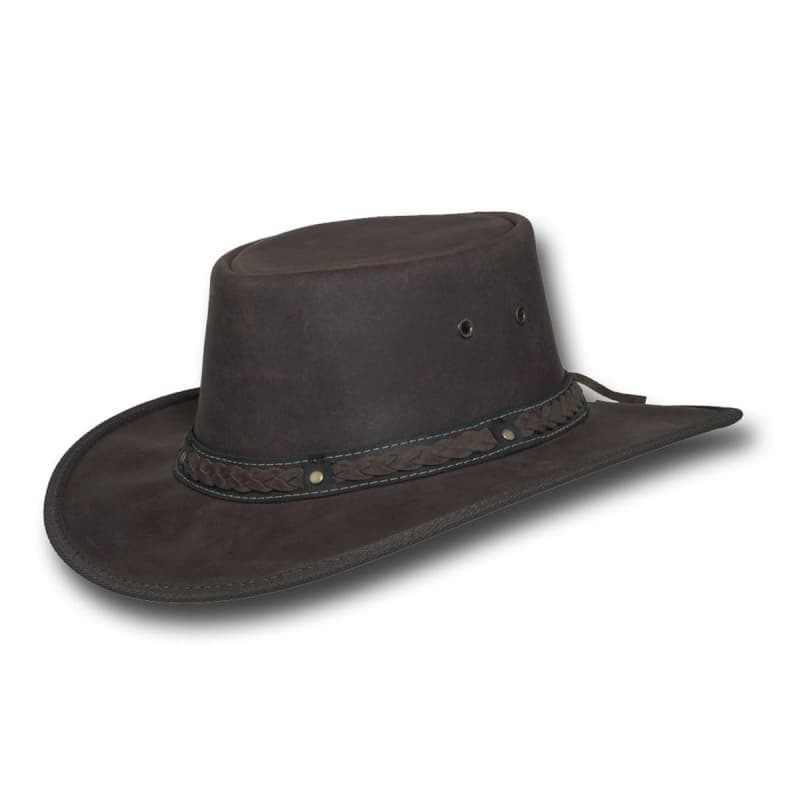 Squashy Bronco cooper - Australsk cowboyhat - Brun okselæder L