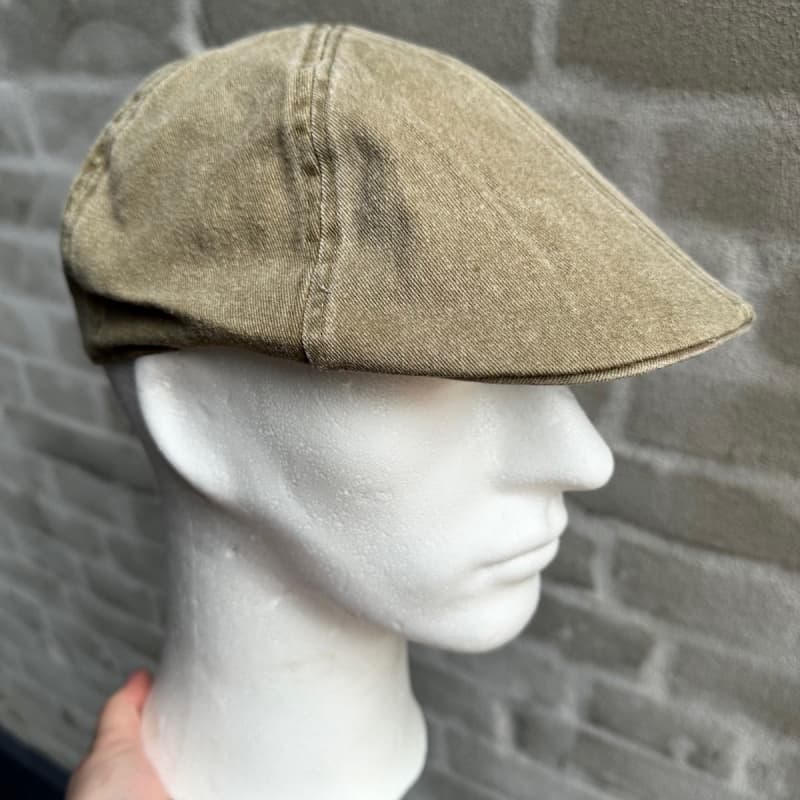 Chilla flat cap - Khaki canvas - 100% bomuld - Unisex - Scippis S/M