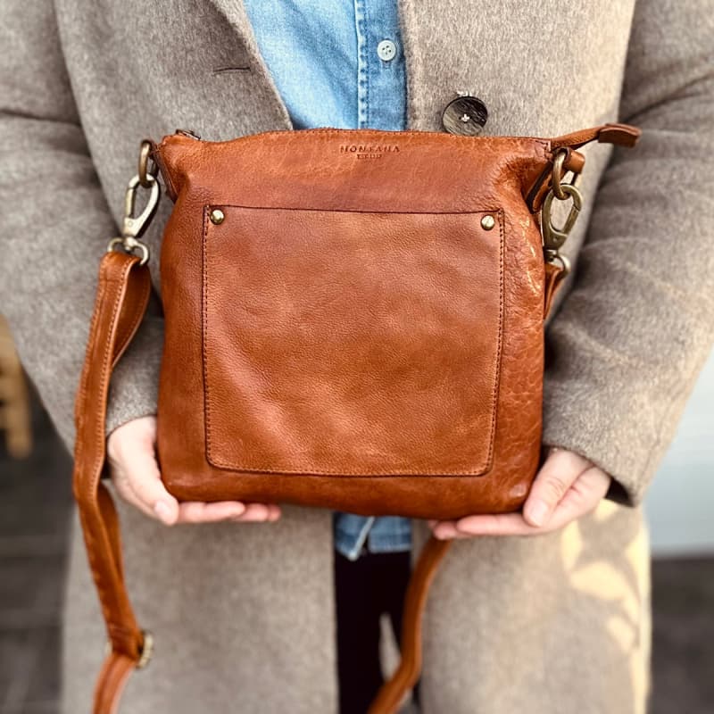 Fontana Crossbody taske - Blød cognac læder - Dame - Montana
