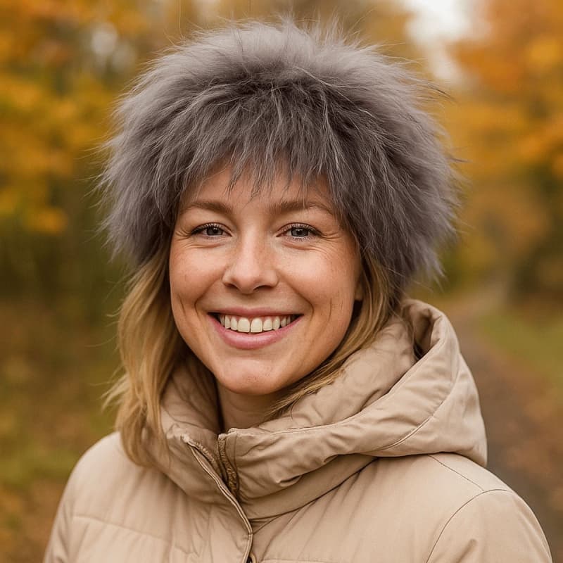 Gabby pandebånd af blød vaskebjørn - Lys grå - Natures collection