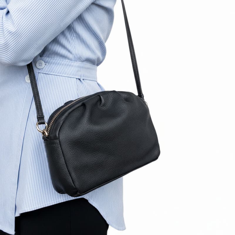 Ava Lay Lay crossbody taske i sort kalveskind - Dame - Treats