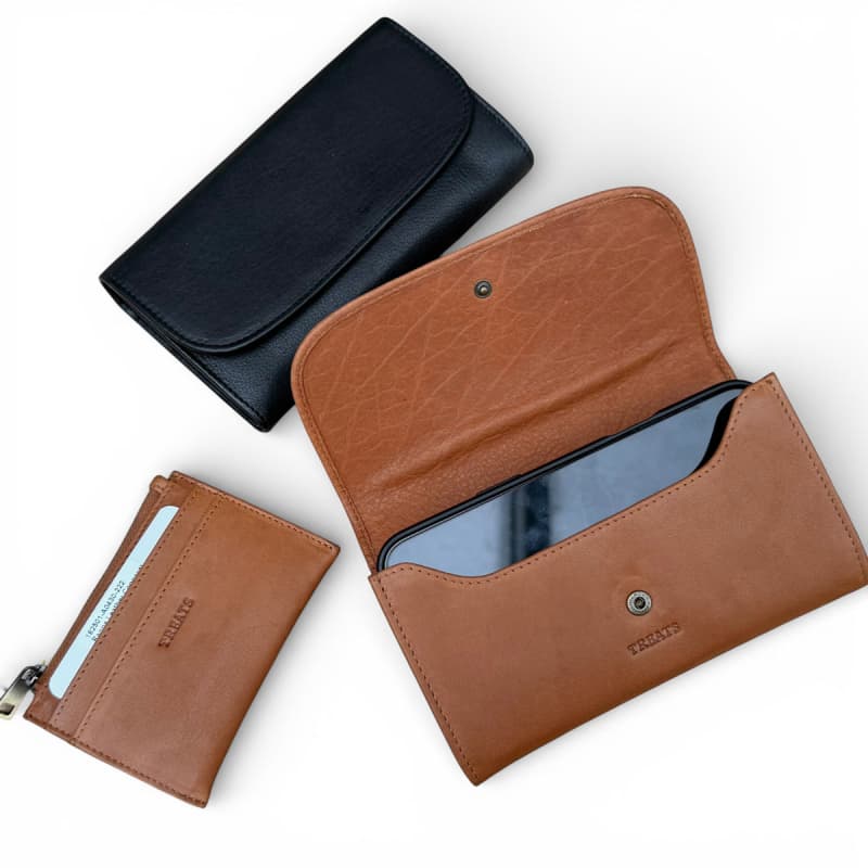 Ragna pengepung - Til mobil mm - aft. kortholder - Sort el.cognac Cognac
