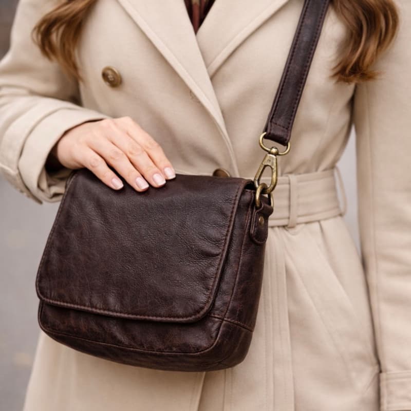 Salida crossbody taske m klap - Brun bøffel - Dame - Montana