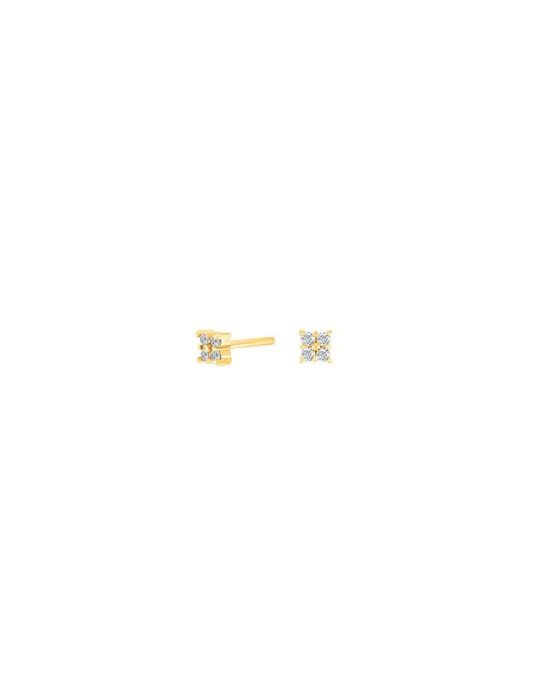 Nordahl - forgyldte ørestikkere - 3 mm. zirkon - Øreringe