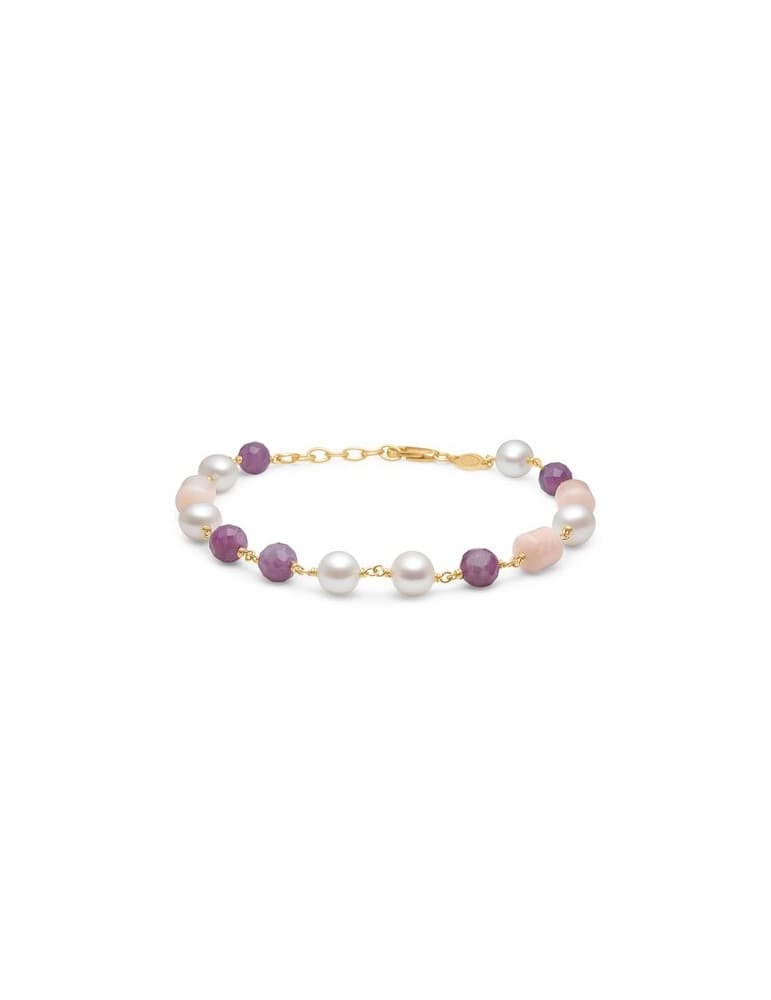 Mads Z - 14 kt. Treasure armbånd med perler, pink opal og rubin - Mads Z