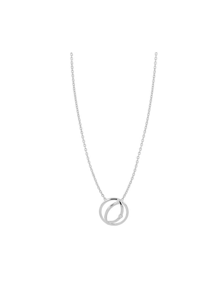Nordahl - Siersbøl - 14 kt. hvidguldsvedhæng m. diamant - Charms og vedhæng