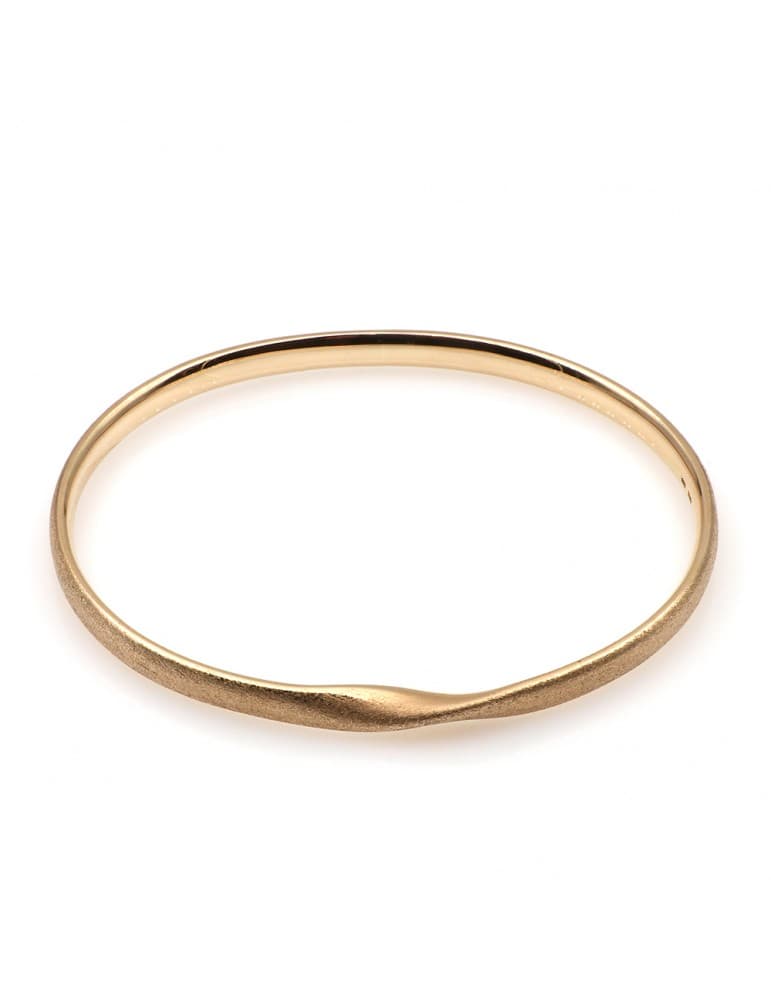 Håndsmedet 14kt guld armring - Armbånd