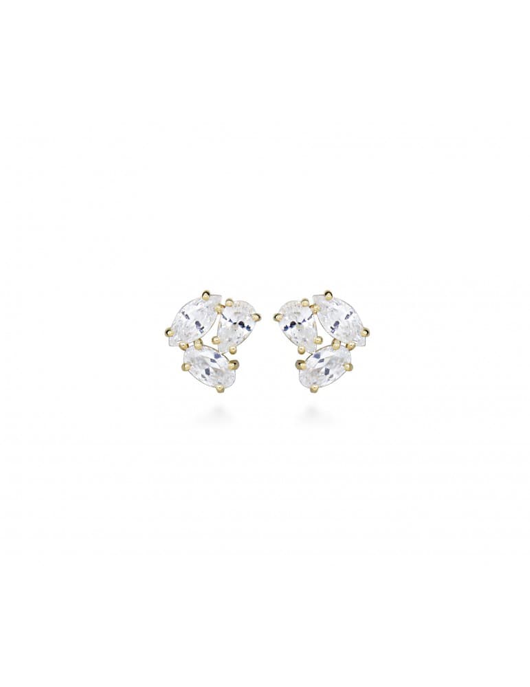 Jeweltime 8kt - med zirkonia - Øreringe