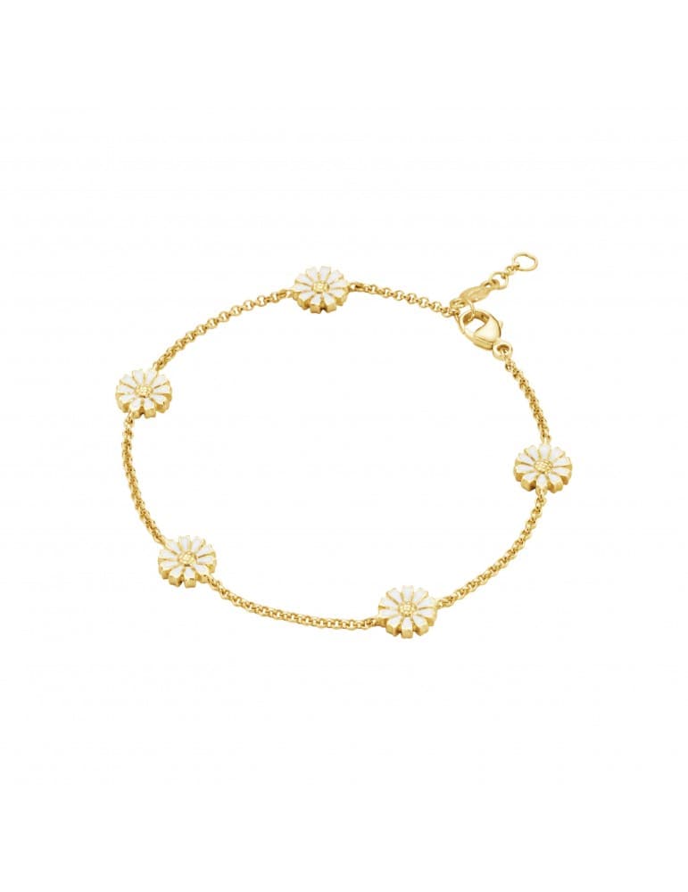 Georg Jensen - Daisy - armbånd med 5 margueritter - Armbånd