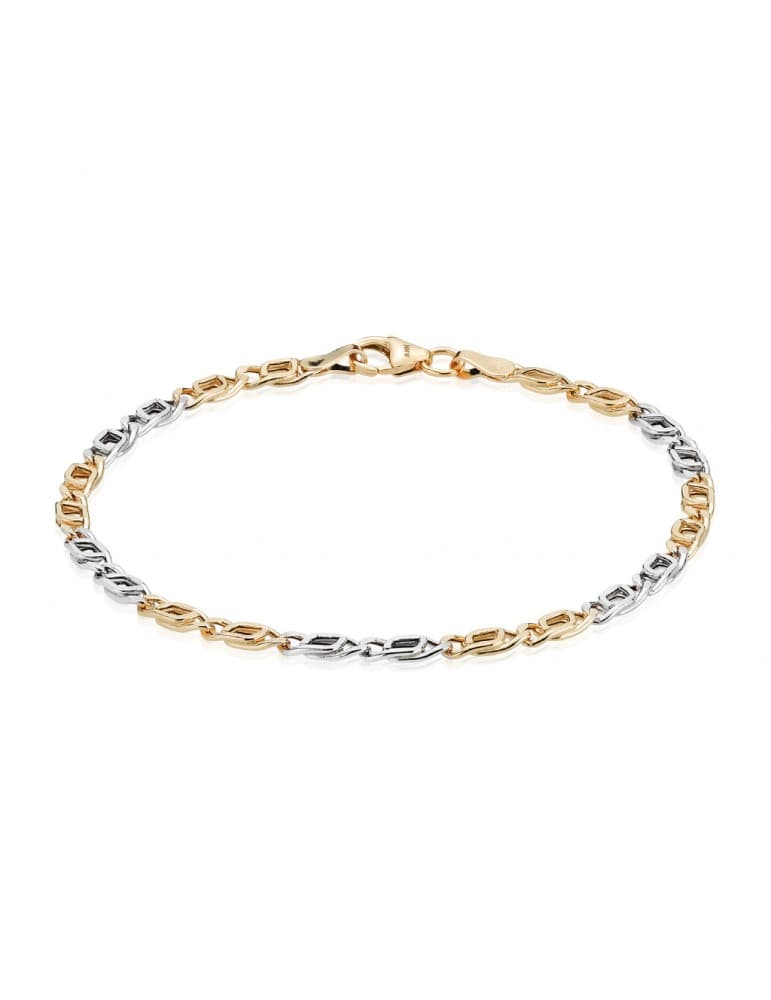 14 kt guld armbånd - 2 farvet - Armbånd