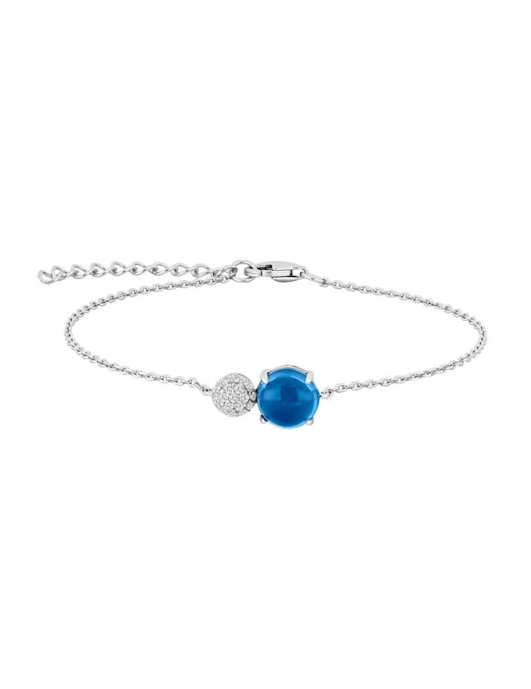 Nordahl - JOANLINOR - rhodineret sølv armbånd Ofelianor blå - Armbånd