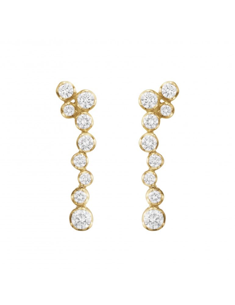 Georg Jensen - Signature ørehænger - 18 kt. guld m. brillanter - Georg Jensen