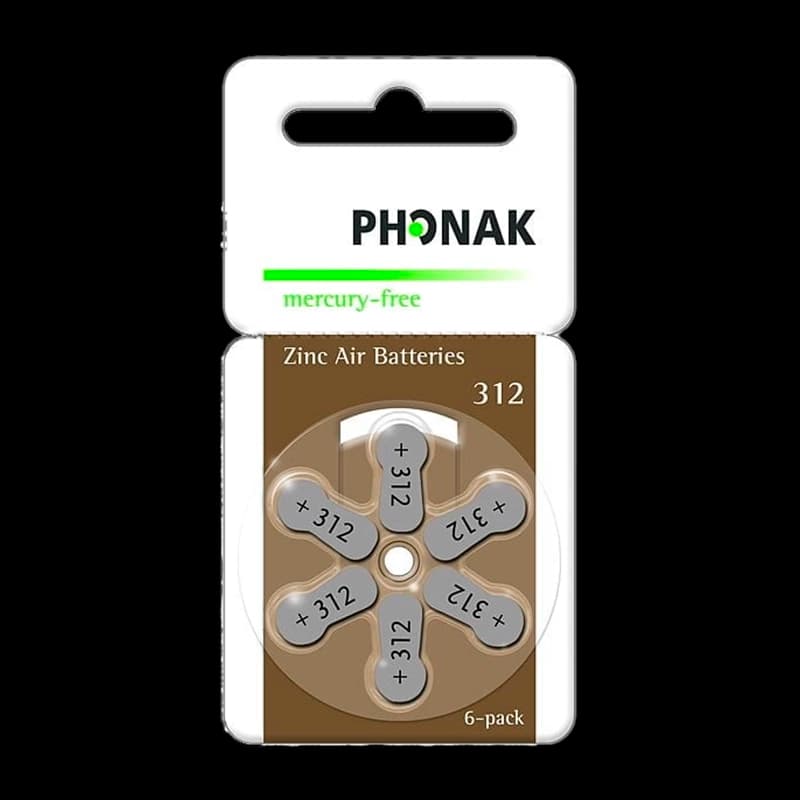 Phonak 312 batteri
