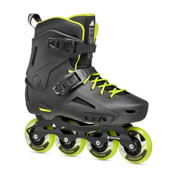 Rollerblade Lightning Freeskates Inline Rullskridsko herr 80mm Svart/Lime