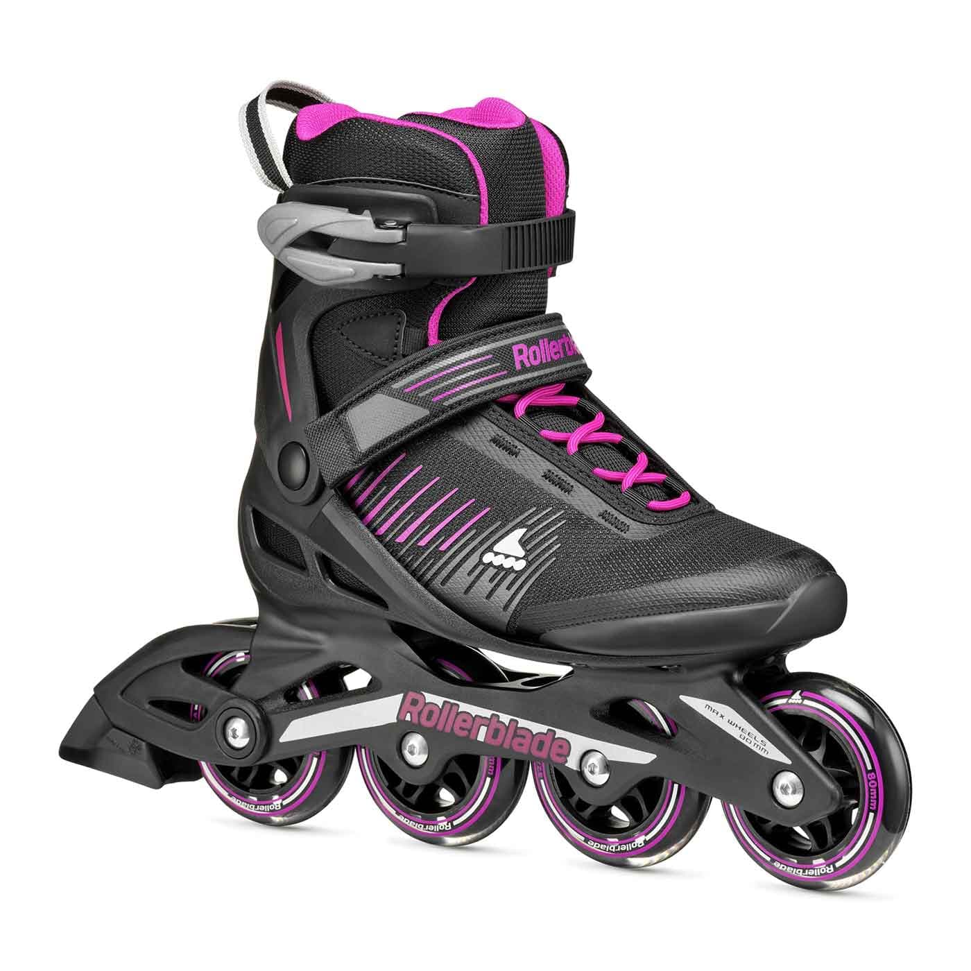 Rollerblade Zetrablade Inline Rullskridsko dam 80 mm Svart/Rosa