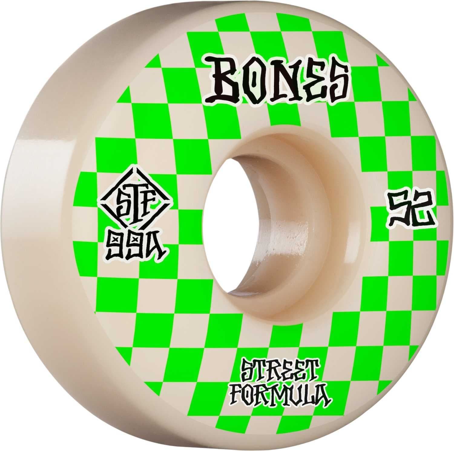 Bones Wheels Skateboard Hjul Patterns STF 99A 52mm vit V3 Slims 4-pack