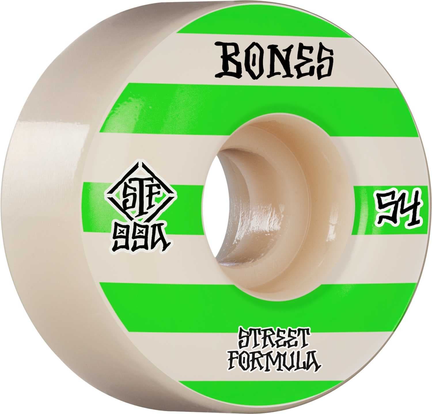 Bones Wheels Skateboard Hjul Patterns STF 99A 54mm vit V4 Wide 4-pack