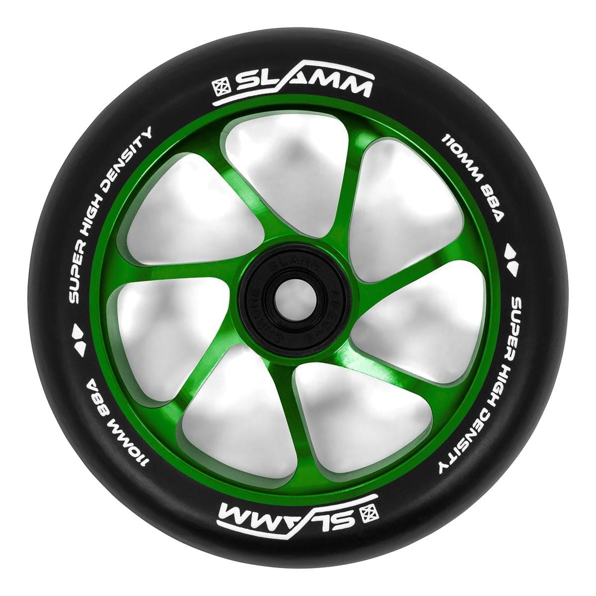 Slamm 110MM Team Wheel Svart/Grön 1 st.
