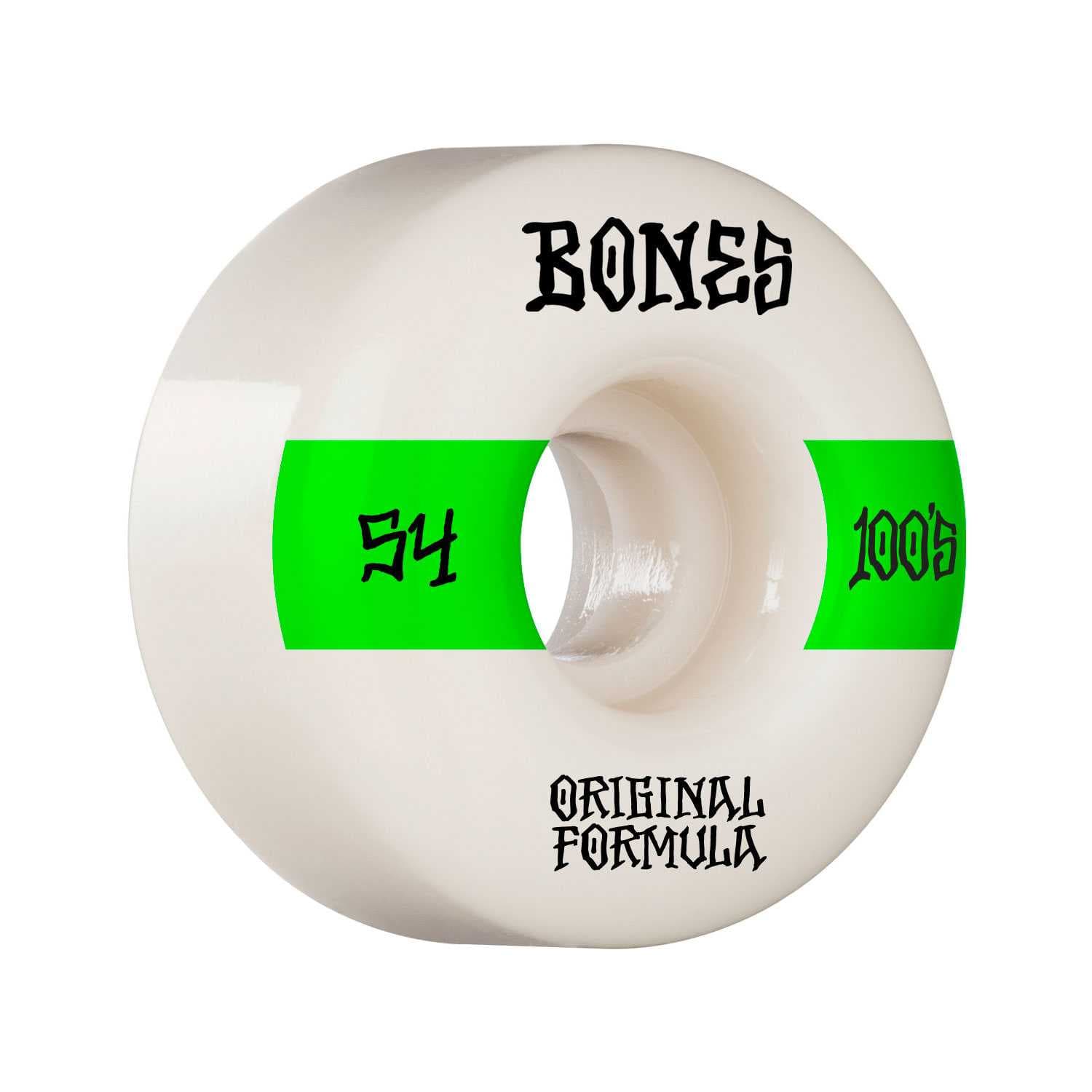 Bones Wheels OG Formula Skateboard Hjul 100 54 Mm V4 Wide 4pk Vit
