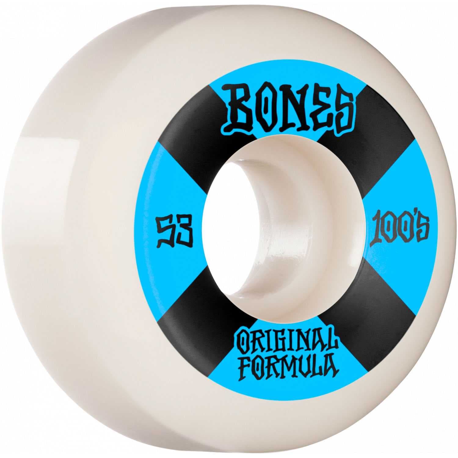 Bones Wheels OG Formula Skateboard Hjul 100 53 Mm V5 Sidecut 4pk Blå