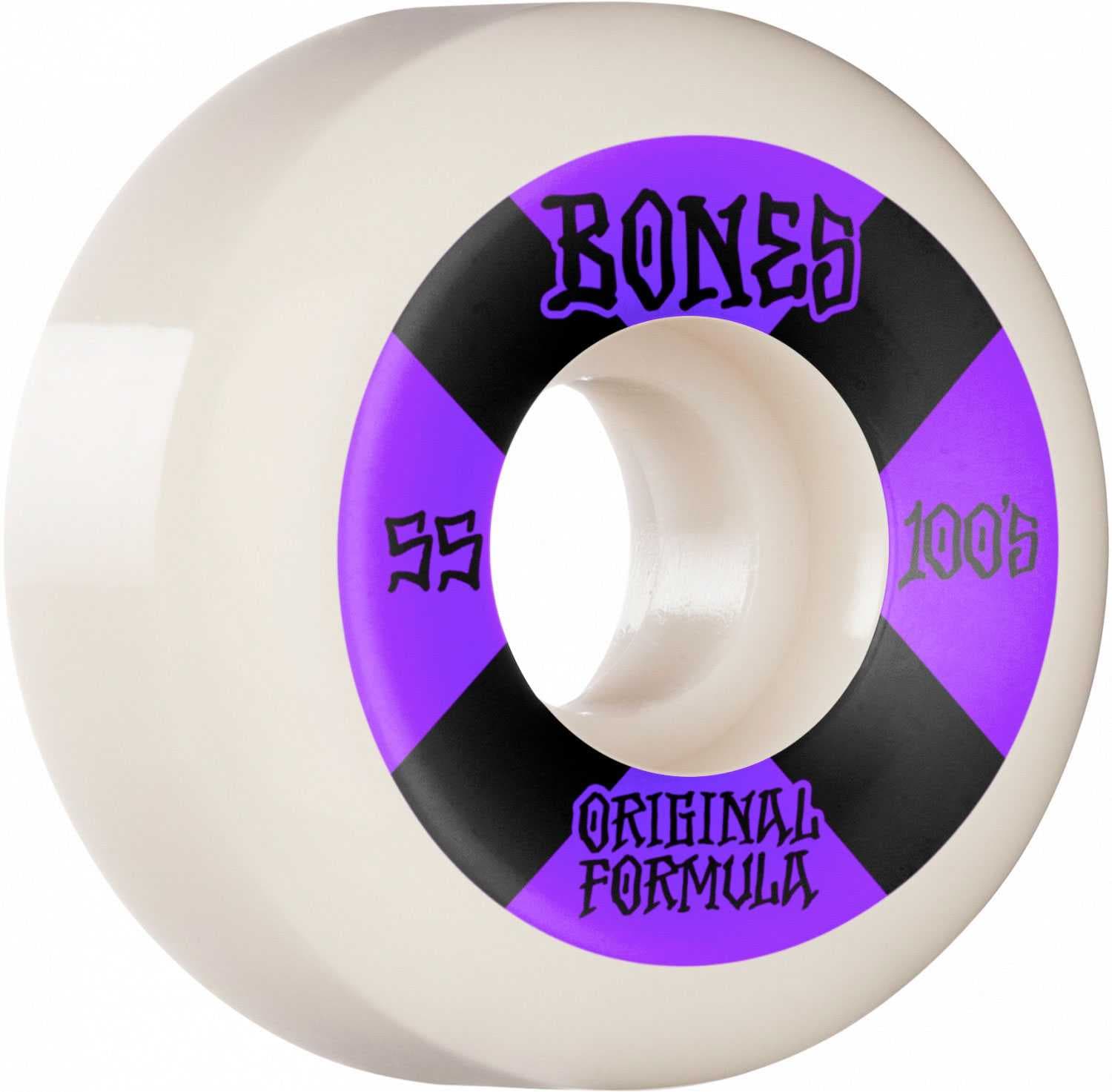 Bones Wheels OG Formula Skateboard Hjul 100 55mm V5 Sidecut 4pk Vit