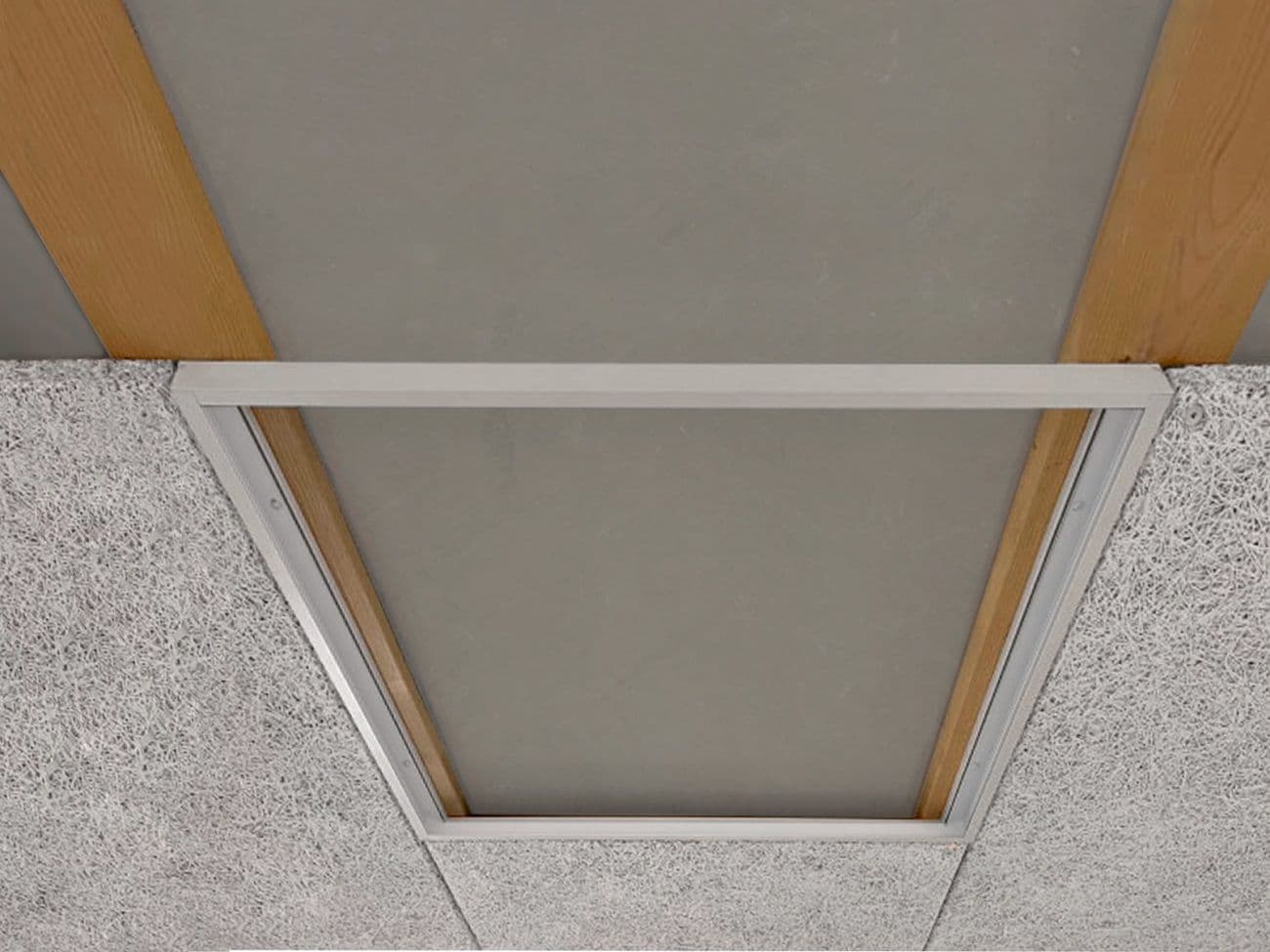 Smart Click integrationsramme til 60x60 LED-panel i hvid (25 mm høj)