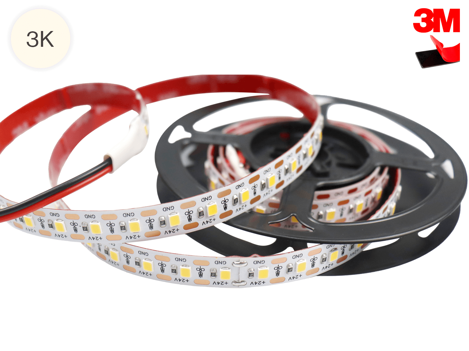 LightMore HIGH LUMEN LED Strip 24V, 2700K, 9W/m, 170LM/W, IP20, Ra95 - 10 Meter