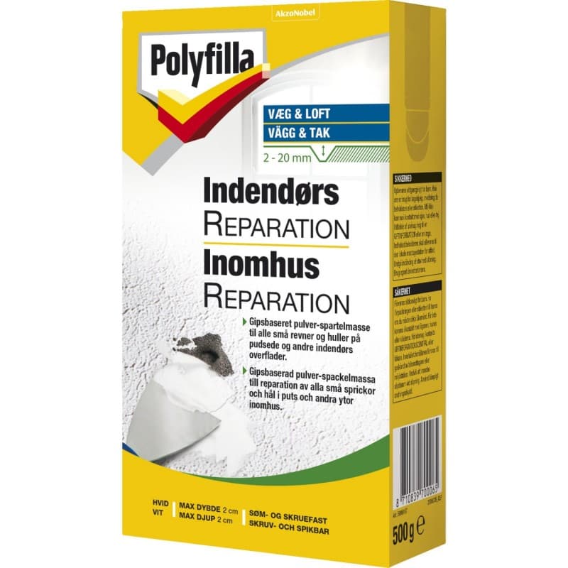Polyfilla Indendørs Pulver filler 500 g. - Polyfilla