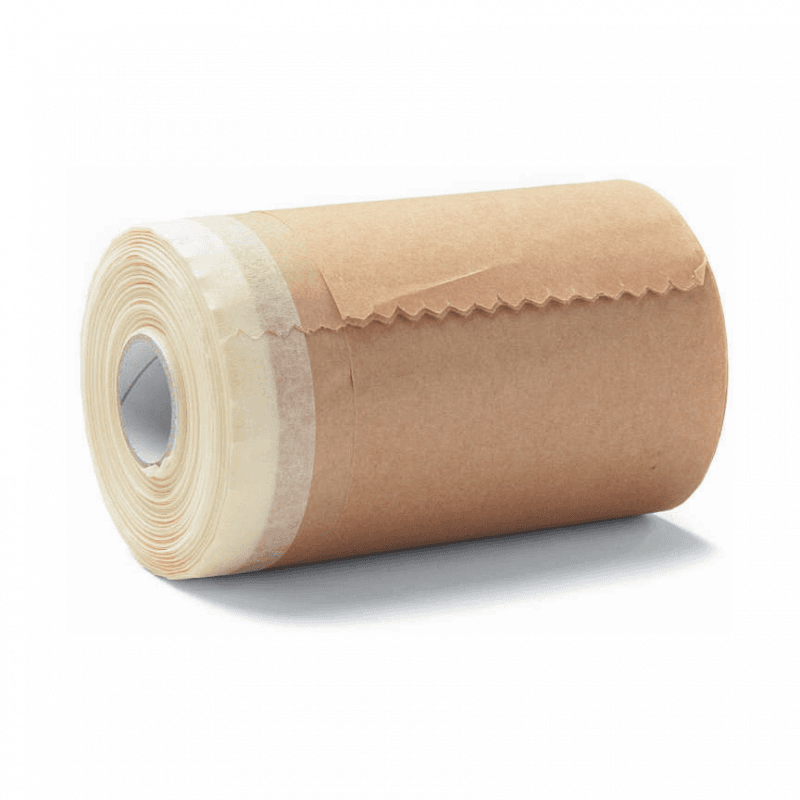 Afdækningspapir m/tape 180 mm X 20 m. - Afdækning