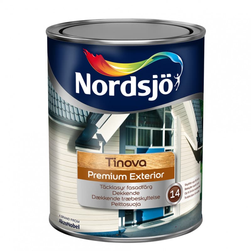 Nordsjø Tinova Premium Exterior+ Træbeskyttelse 1 ltr. Silent Orangeri J0.10.40 - Vandbaseret træbeskyttelse