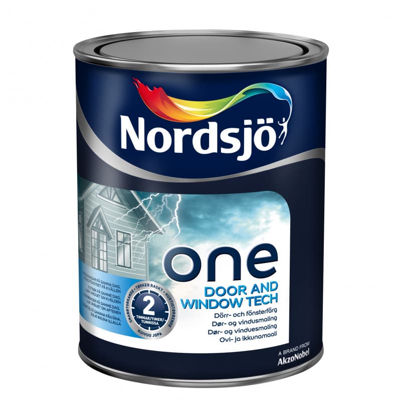 Nordsjø One Door and Window Tech Dør- og vinduesmaling 1 ltr. Silent Orangeri J0.10.40 - Nordsjö Vinduesmaling