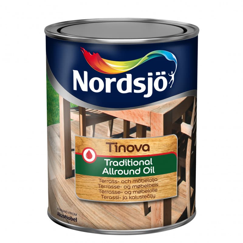 Nordsjø Tinova Traditional Allround Oil Træbeskyttelse 1 ltr. - Udendørsmaling