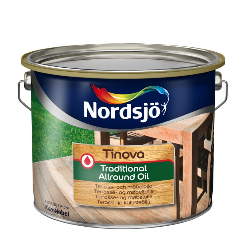 Nordsjø Tinova Traditional Allround Oil Træbeskyttelse 5 ltr. - Udendørsmaling