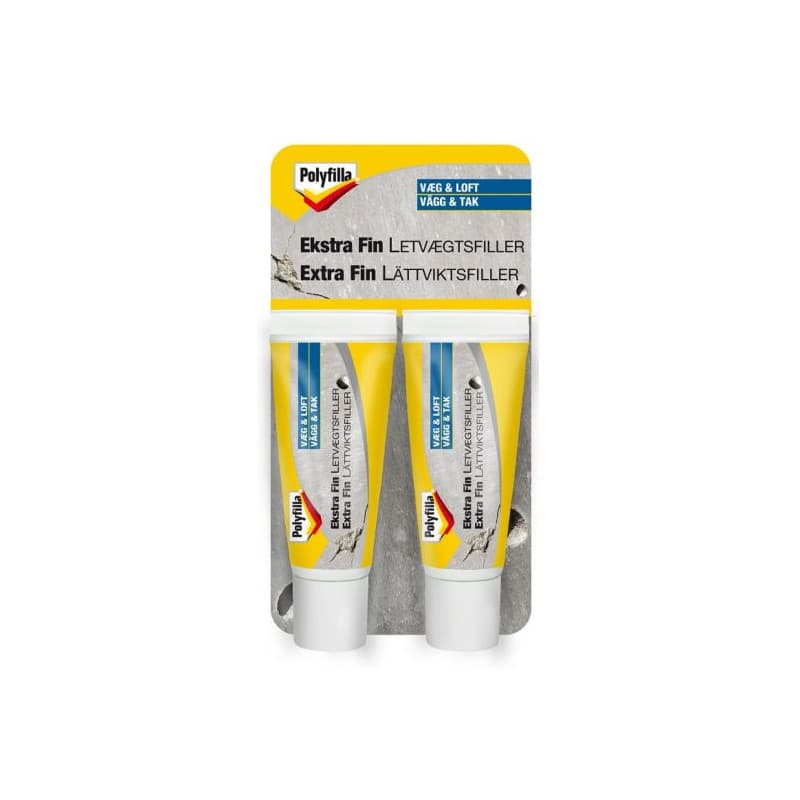 Polyfilla Ekstra Fin Letvægtsfiller 2 x 20 ml. - Polyfilla