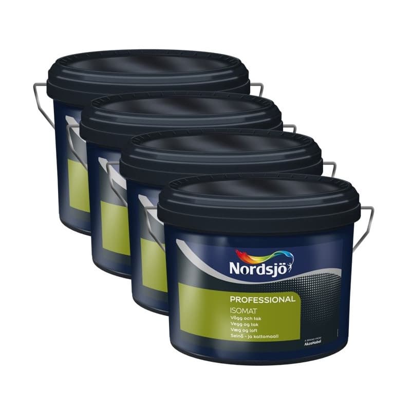 Nordsjø Professional Isomat Spærrende maling 4 x 10 ltr. S0500-N/Lys råhvid - Indendørsmaling