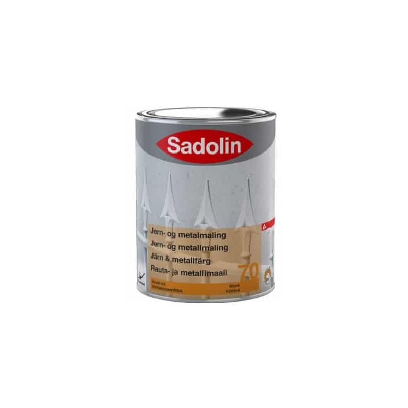 Sadolin Jern og Metalmaling sort gl. 70 1 ltr. - Metalmaling